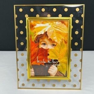 Nicole Miller ‘Gold Polkadots’ picture frame. 4 x 6”. NWT.